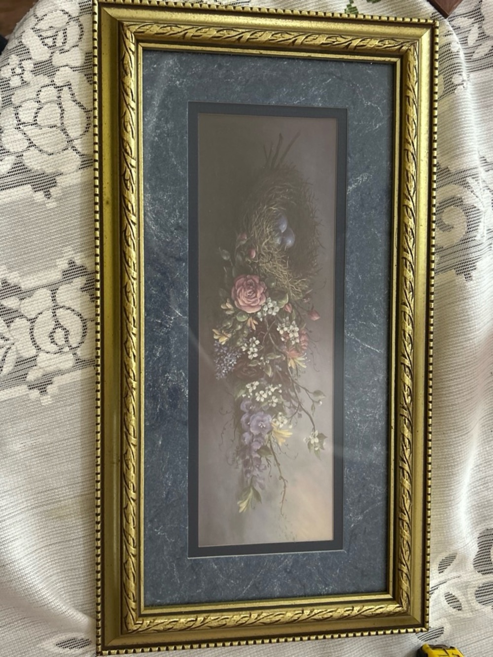 Gold Framed Floral Still Life Wall Art - Vintage Style